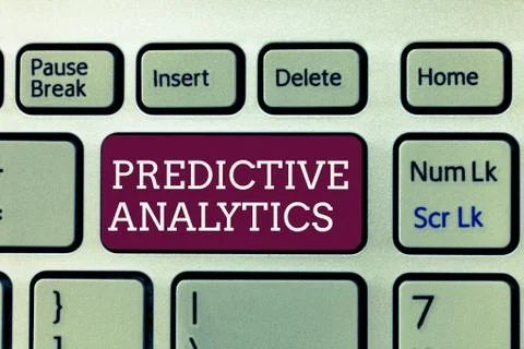 Handwriting text writing Predictive Analytics. Concept meaning Optimize Foto stock