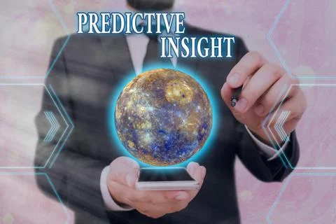 Handwriting text writing Predictive Insight. Concept meaning Proactive Fault Stock Photos