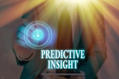 Handwriting text writing Predictive Insight. Concept meaning Proactive Fault 写真素材
