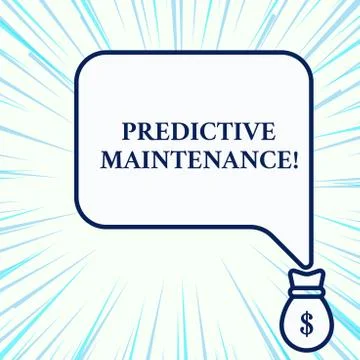 Handwriting text writing Predictive Maintenance. Concept meaning Predict when 스톡 일러스트