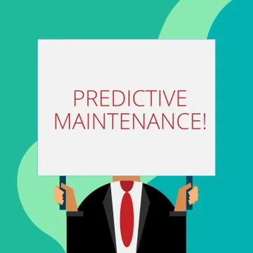 Handwriting text writing Predictive Maintenance. Concept meaning Predict when Stock Illustration