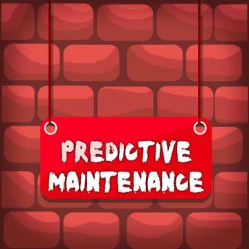 Handwriting text writing Predictive Maintenance. Concept meaning Predict when Stock Illustration