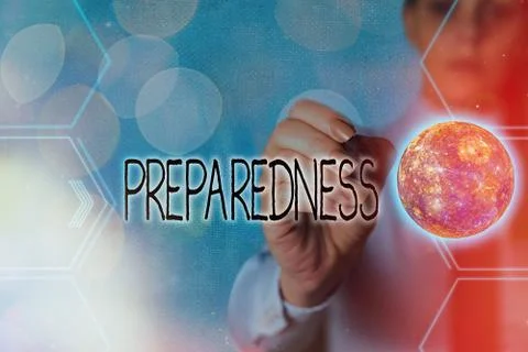 Handwriting text writing Preparedness. Concept meaning quality or state of being Stock Photos