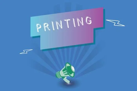 Handwriting text writing Printing. Concept meaning production of books Stock Illustration