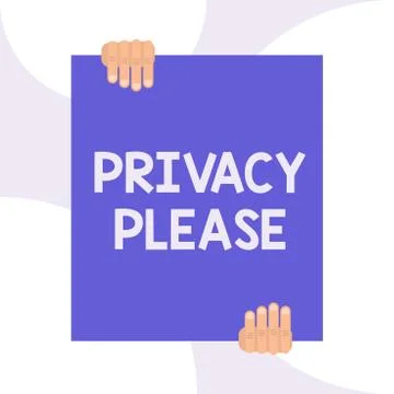 Handwriting text writing Privacy Please. Concept meaning asking someone to Stock Illustration