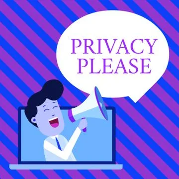 Handwriting text writing Privacy Please. Concept meaning asking someone to Stock Illustration