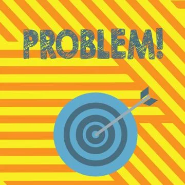 Handwriting text writing Problem. Concept meaning Trouble that need to be solved Illustrazione stock