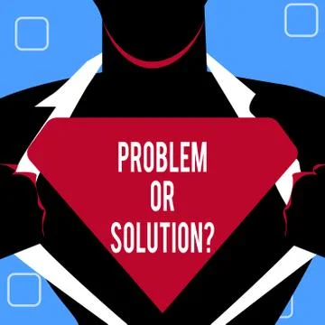 Handwriting text writing Problem Or Solutionquestion. Concept meaning Think Illustrazione stock