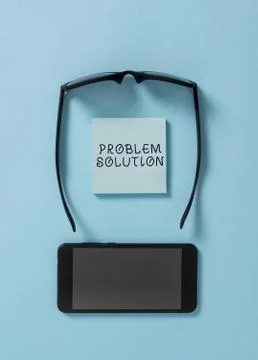 Handwriting text writing Problem Solution. Concept meaning solving consists of 写真素材