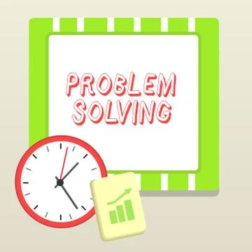 Handwriting text writing Problem Solving. Concept meaning process of finding Stock Illustration