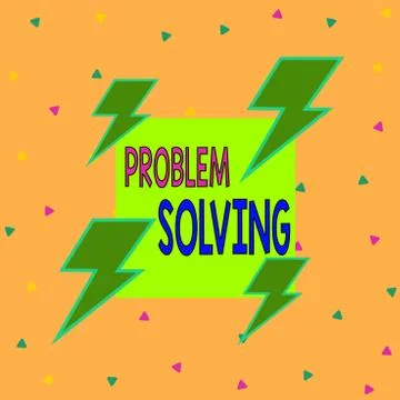 Handwriting text writing Problem Solving. Concept meaning process of finding 스톡 일러스트