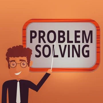 Handwriting text writing Problem Solving. Concept meaning process of finding Illustrazione stock