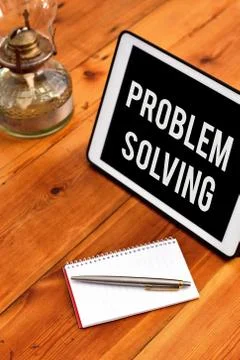 Handwriting text writing Problem Solving. Concept meaning process of finding Foto stock