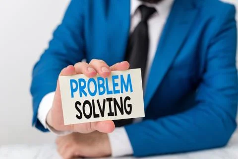 Handwriting text writing Problem Solving. Concept meaning process of finding Foto stock