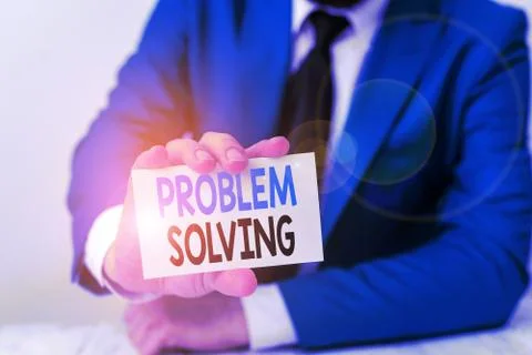 Handwriting text writing Problem Solving. Concept meaning process of finding Stock Photos
