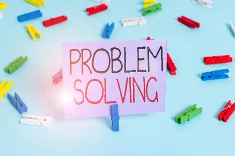 Handwriting text writing Problem Solving. Concept meaning process of finding Foto stock