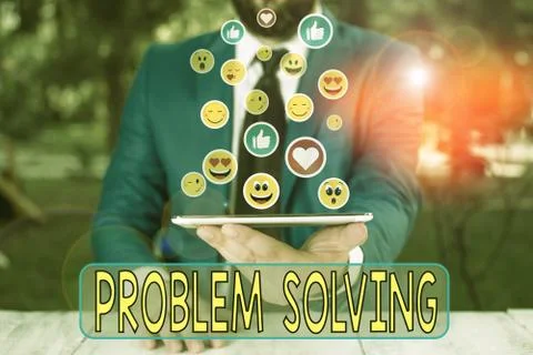 Handwriting text writing Problem Solving. Concept meaning process of finding Foto stock