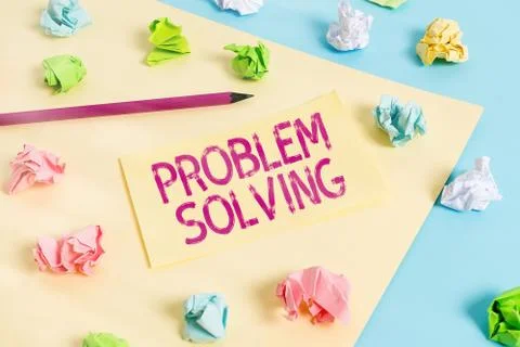 Handwriting text writing Problem Solving. Concept meaning process of finding Foto stock