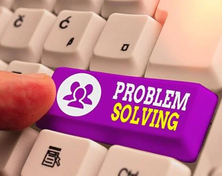 Handwriting text writing Problem Solving. Concept meaning process of finding Stock Photos