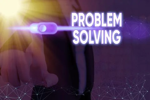 Handwriting text writing Problem Solving. Concept meaning process of finding Foto stock