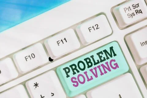 Handwriting text writing Problem Solving. Concept meaning process of finding Foto stock