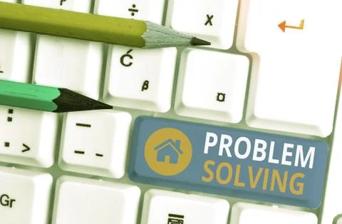 Handwriting text writing Problem Solving. Concept meaning process of finding Stock Photos