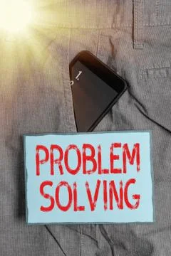 Handwriting text writing Problem Solving. Concept meaning having a good Stock Photos