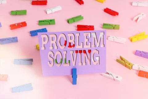 Handwriting text writing Problem Solving. Concept meaning process of finding Stock Photos