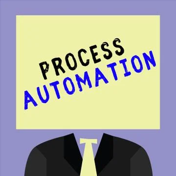 Handwriting text writing Process Automation. Concept meaning Transformation S Illustrazione stock