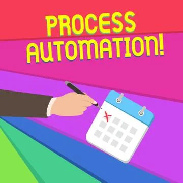 Handwriting text writing Process Automation. Concept meaning Transformation 스톡 일러스트