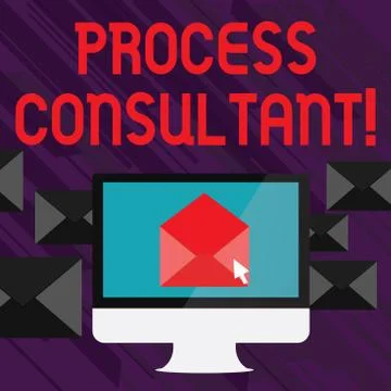 Handwriting text writing Process Consultant. Concept meaning someone researching Stock-Illustration