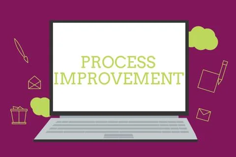 Handwriting text writing Process Improvement. Concept meaning Optimization Me Stock Illustration