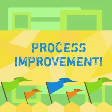 Handwriting text writing Process Improvement. Concept meaning ongoing effort to 스톡 일러스트