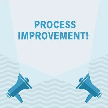 Handwriting text writing Process Improvement. Concept meaning ongoing effort to Stock Illustration