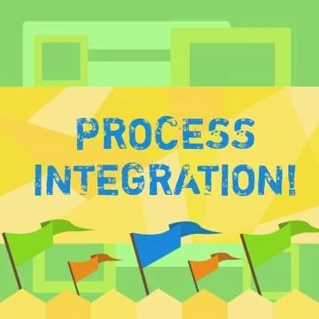 Handwriting text writing Process Integration. Concept meaning sharing of data Stockillustratie