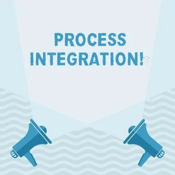 Handwriting text writing Process Integration. Concept meaning sharing of data Stock Illustration