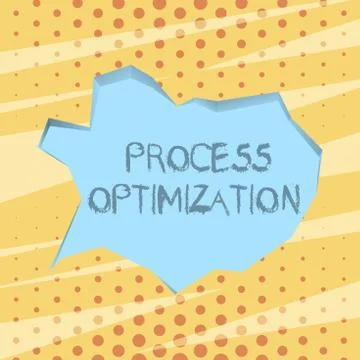 Handwriting text writing Process Optimization. Concept meaning improves the Illustrazione stock