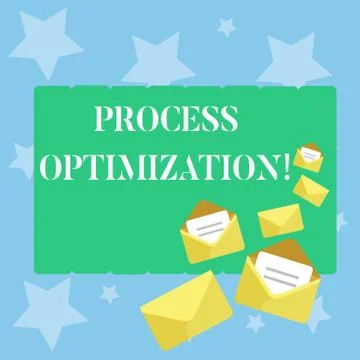 Handwriting text writing Process Optimization. Concept meaning improves the イラスト素材