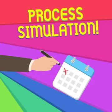 Handwriting text writing Process Simulation. Concept meaning Technical Stock Illustration