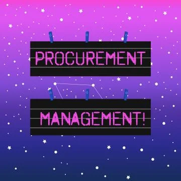 Handwriting text writing Procurement Management. Concept meaning obtaining Stock Illustration