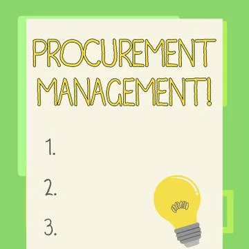 Handwriting text writing Procurement Management. Concept meaning obtaining Stock Illustration
