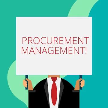 Handwriting text writing Procurement Management. Concept meaning buying Goods Illustrazione stock