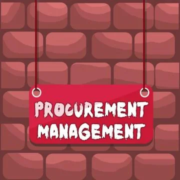 Handwriting text writing Procurement Management. Concept meaning buying Goods Stock Illustration