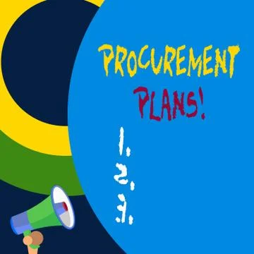Handwriting text writing Procurement Plans. Concept meaning determining the Stock Illustration