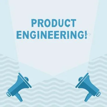 Handwriting text writing Product Engineering. Concept meaning process of Illustrazione stock