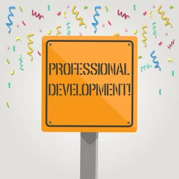 Handwriting text writing Professional Development. Concept meaning learning e Stock Illustration