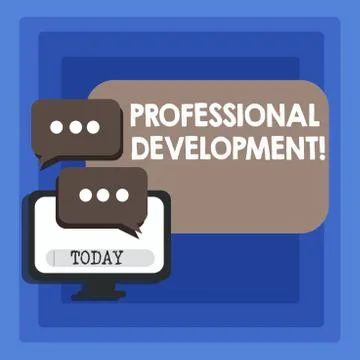 Handwriting text writing Professional Development. Concept meaning learning e Stock Illustration