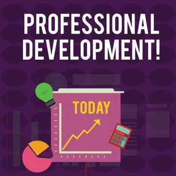 Handwriting text writing Professional Development. Concept meaning Learning to Illustrazione stock