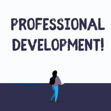 Handwriting text writing Professional Development. Concept meaning Learning to Illustrazione stock