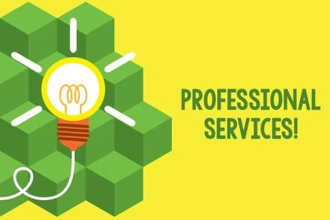Handwriting text writing Professional Services. Concept meaning offer Knowledge 스톡 일러스트